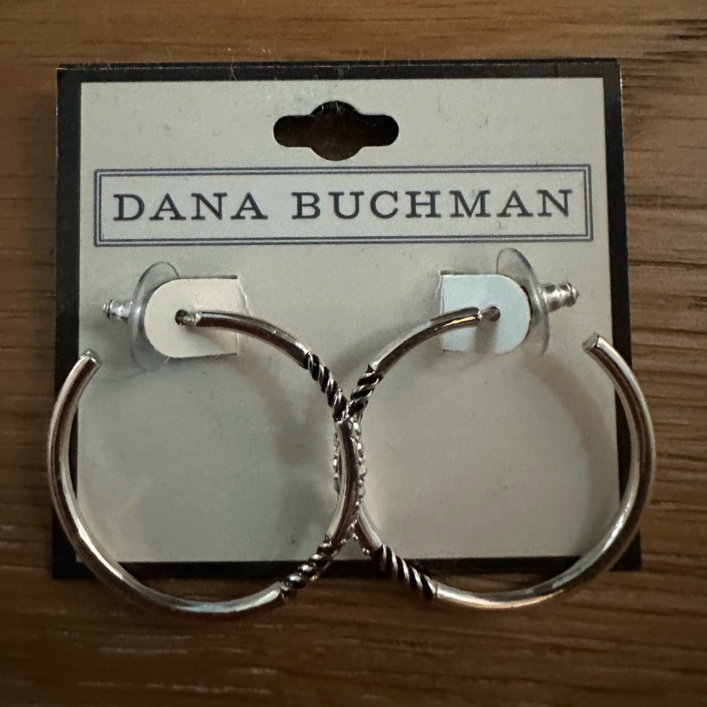 Dana Buchanan silver toned hoop earrings